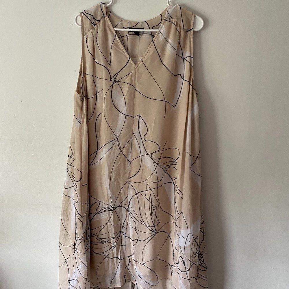Alfani Women's Dress Beige Size Large